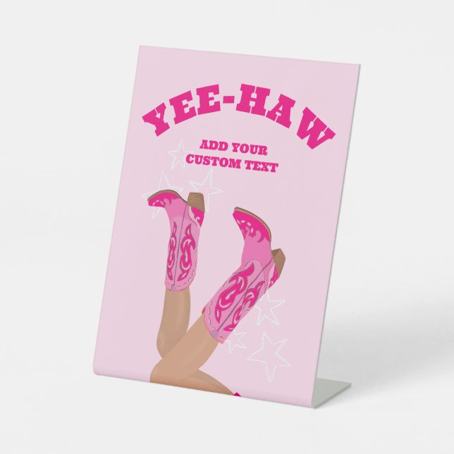 Cowgirl Pink Sockelschild (Vorderseite)