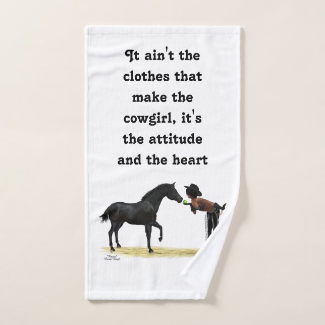 Cowgirl Pinup mit Handtuch (Handtuch)