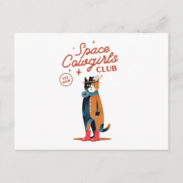 Cowgirl Postkarte (Vorderseite)