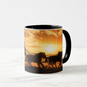 Cowgirl-Postkutsche-Country-Western Tasse