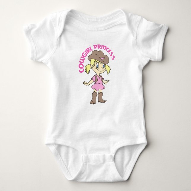 Cowgirl Princess Baby Strampler (Vorderseite)