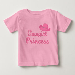 Cowgirl Princess mit Pink-Hat-Shirts Baby T-shirt