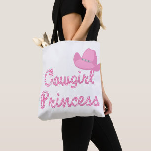 Cowgirl Princess mit rosa Cowboy-Hut Tote BAg