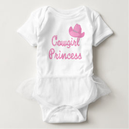 Cowgirl Princess Text mit Hut Baby T-shirt