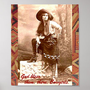 Cowgirl Print Poster