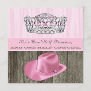 Cowgirl Prinzessin Baby Shower Einladung