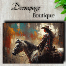 Cowgirl-Profil-Decoupage