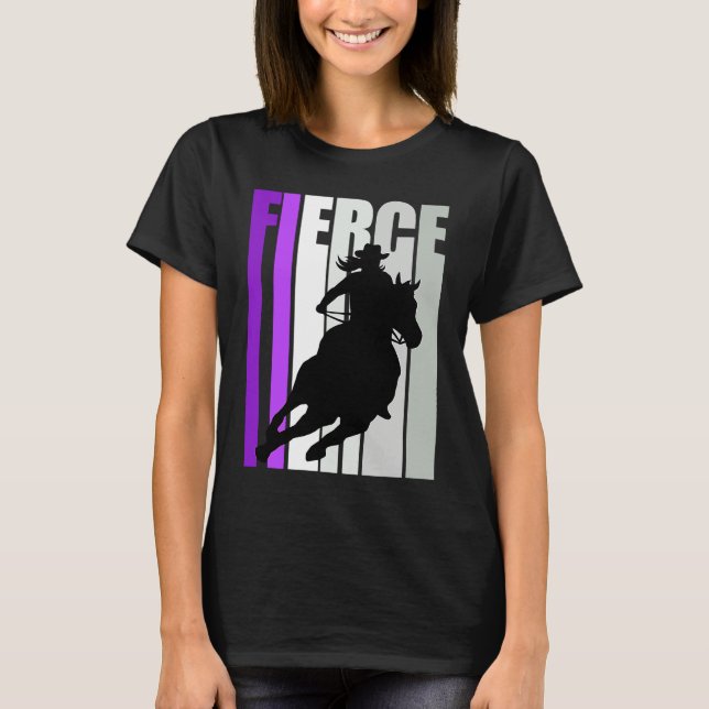 Cowgirl Purple Fierce Motivational Western Theme S T-Shirt (Vorderseite)