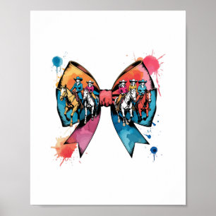 Cowgirl Reiten Pferde Coquette Bow Poster