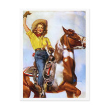 Cowgirl Reiter Pin Up