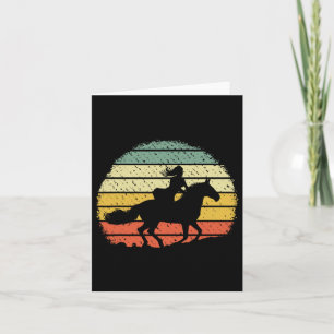 Cowgirl Retro Barrel Racing Racing Reitsport Rodeo Karte