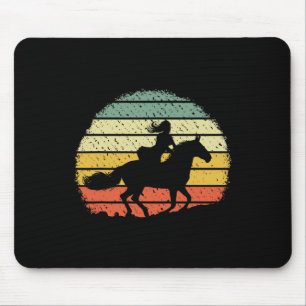 Cowgirl Retro Barrel Racing Racing Reitsport Rodeo Mousepad