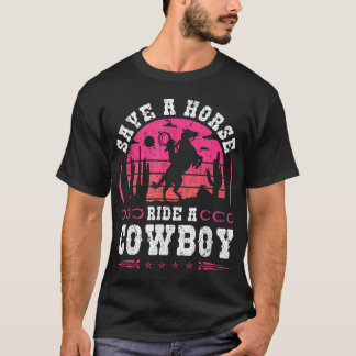 Cowgirl rettet Pferdereiten T-Shirt