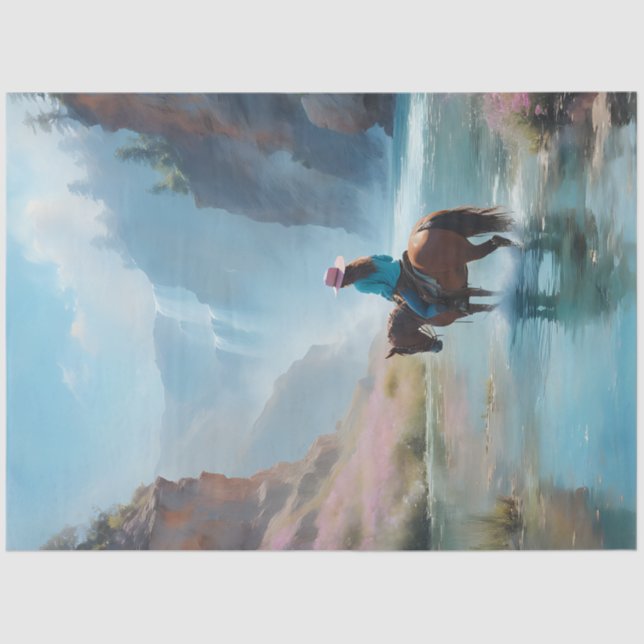 Cowgirl River Seidenpapier (Vorderseite)