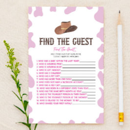 Cowgirl Rodeo Finden Sie das Guest Baby Showspiel Briefpapier