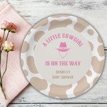 Cowgirl Rodeo Kuh Print Girl Baby Dusche