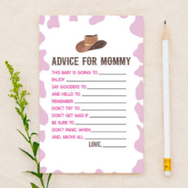 Cowgirl Rodeo Ratgeber Kinderspielaktivitäten Briefpapier