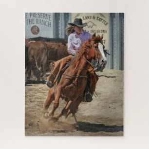 Cowgirl Rodeo Reitsport Western Sport Puzzle