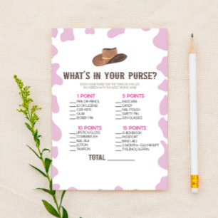 Cowgirl-Rodeo- Was-ist-in-der-Handtasche-Baby-Part Briefpapier