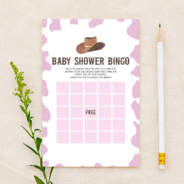 Cowgirl Rodeo Western Bingo Baby Showspiel Briefpapier