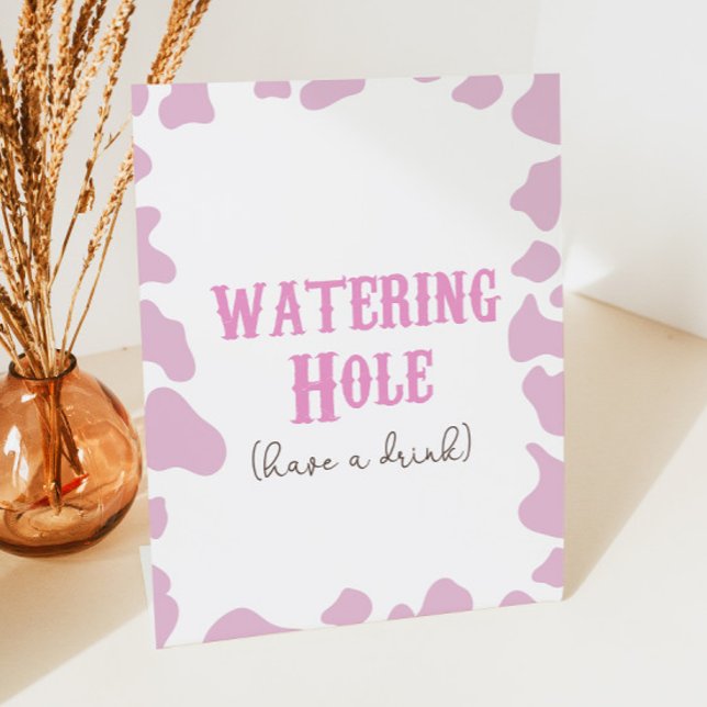 Cowgirl Rodeo Western Watering Hole Drinks Party Sockelschild (Von Creator hochgeladen)