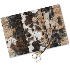 Cowgirl Rustic Western Country Wood Decoupage Seidenpapier