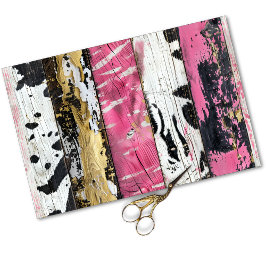 Cowgirl Rustic Western Country Wood Decoupage Seidenpapier