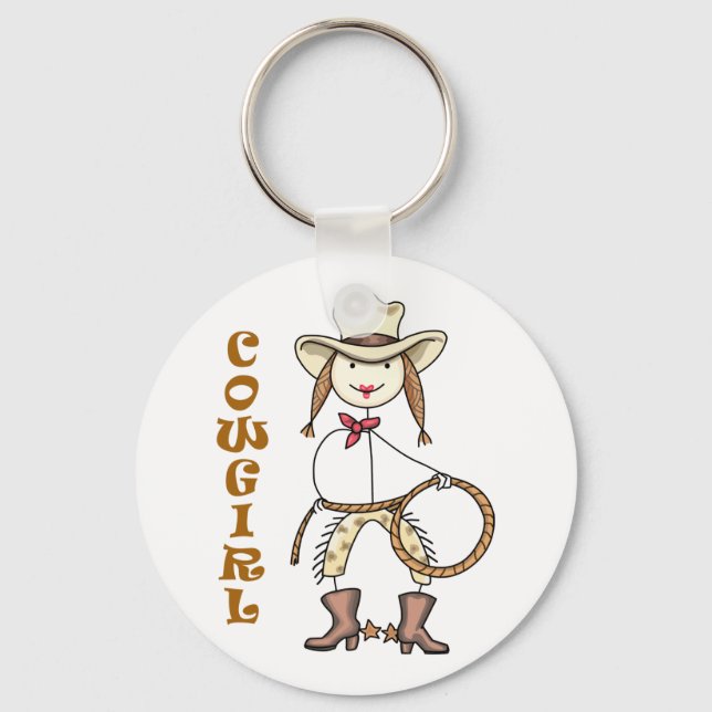 Cowgirl Schlüsselanhänger (Vorderseite)