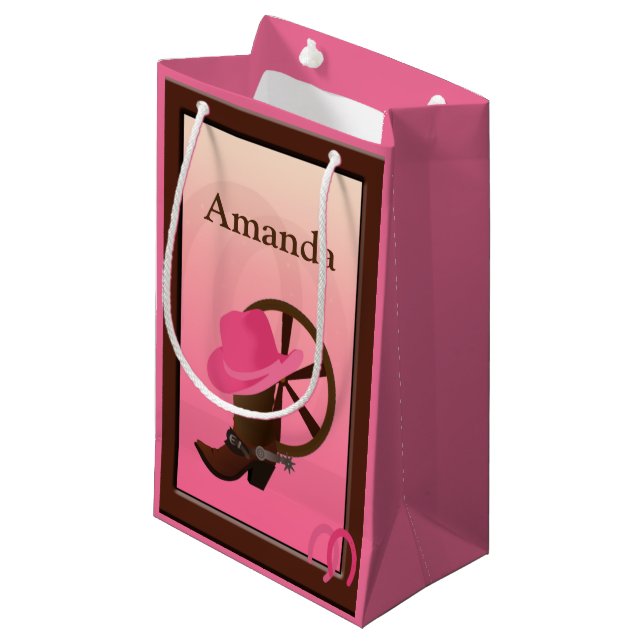 Cowgirl SGB Kleine Geschenktüte (Vorderseite Schrägansicht)