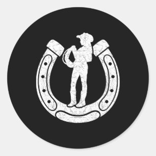 Cowgirl Silhouette Horsescute Ss Niedlich Ss Horse Runder Aufkleber