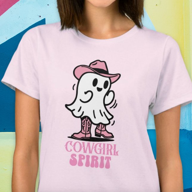 Cowgirl Spirit Halloween Niedlich Western Ghost Sh T-Shirt (Cowgirl Spirit Halloween Cute Western Ghost Shir)