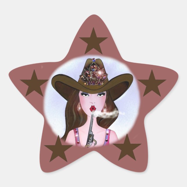 Cowgirl Star Stickers (Vorderseite)