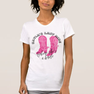 Cowgirl Stiefel Bachelorette Design T-Shirt