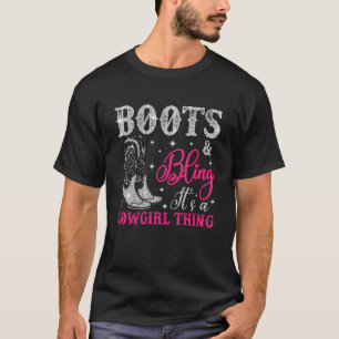 Cowgirl Stiefel Bling Es Ist Eine Cowgirl Sache L T-Shirt