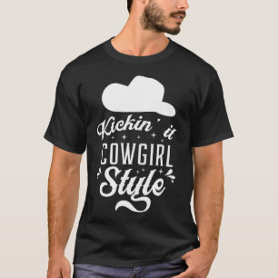 Cowgirl-Stiefel Country-Musik Line Dance Pferd T-Shirt
