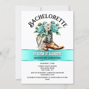 Cowgirl Stiefel Country Peony Bubbly Glam Chic Einladung