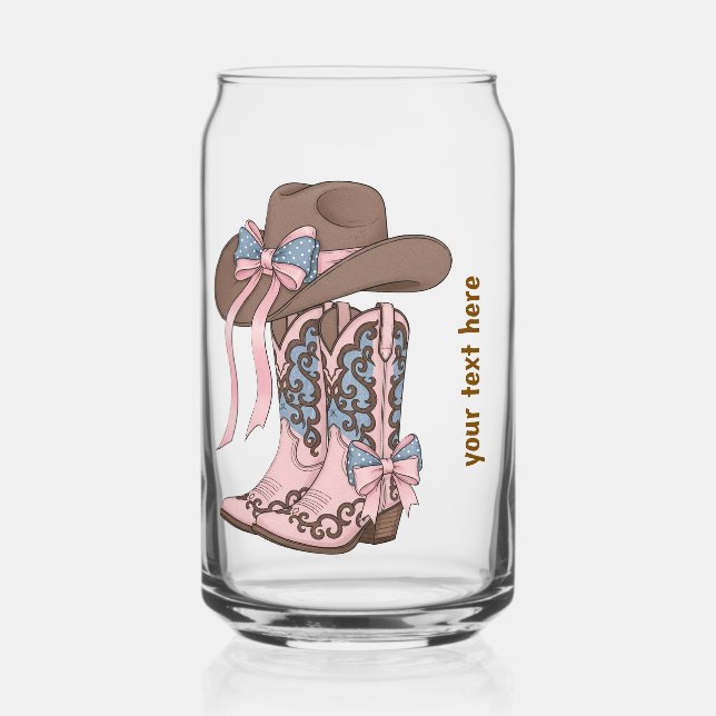 Cowgirl-Stiefel  Dosenglas (Vorderseite)