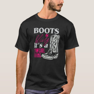 Cowgirl-Stiefel Glanz Frauen Süße Liebe Landleben T-Shirt