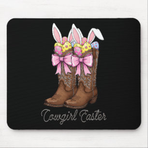 Cowgirl-Stiefel Kokette Ostern Cowboy Western Oste Mousepad