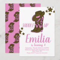 Cowgirl-Stiefel Pferde Thema Geburtstag Rosa