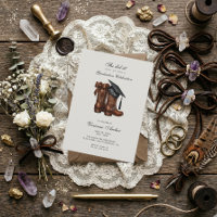 Cowgirl-Stiefel- und Abschlusskappen-Party