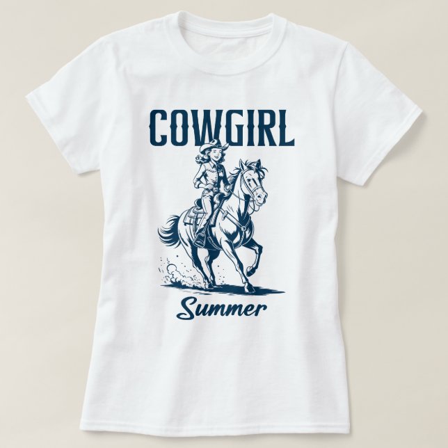 Cowgirl Summer Design! T-Shirt (Design vorne)