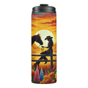 Cowgirl Summer - Sunset, Sass & Southern Charm Thermosbecher