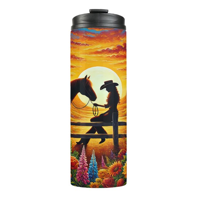 Cowgirl Summer - Sunset, Sass & Southern Charm Thermosbecher (Vorderseite)