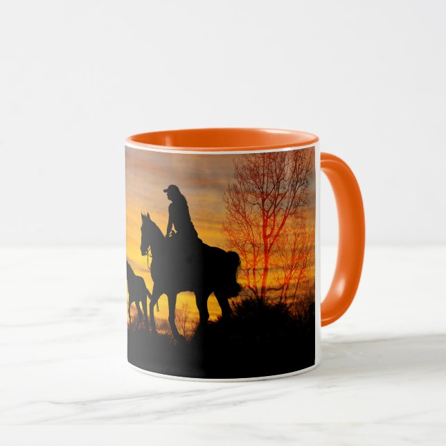 Cowgirl Sunset Horseback Ride Kaffee Tasse (VorderseiteRechts)