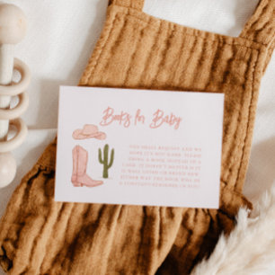 Cowgirl Theme Buchanfrage Begleitkarte