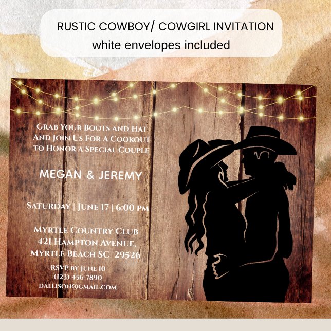 Cowgirl und Cowboy Cookout/GRILLEN Einladung (Von Creator hochgeladen)