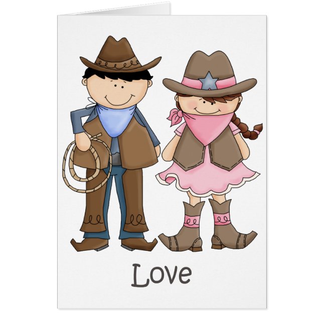 Cowgirl und Cowboy Couple in Liebe (Vorne)