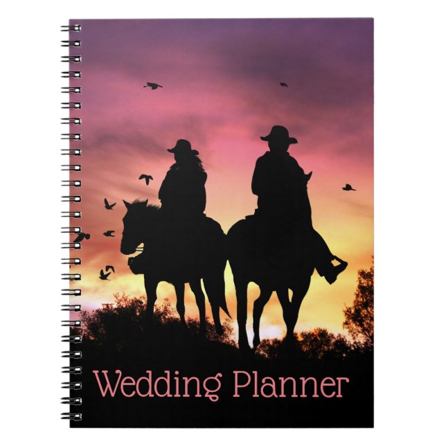 Cowgirl und Cowboy Wedding Planner Notizblock (Vorderseite)