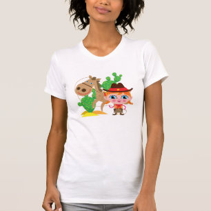 Cowgirl und Pferd T-Shirt